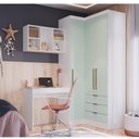 Ver imagem 1 de Guarda Roupa Solteiro 4 Peças com Escrivaninha e Nicho Aéreo Infinity 