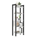 Ver imagem 2 de Estante de Livros 65CMX184,7cm Multiuso Haia Yescasa Branco/Preto