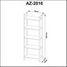 Estante para Livros Multiuso 1,85x0,65m Haia Yescasa - 3