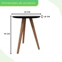 Ver imagem 2 de Mesa Lateral 100% MDF 45cm Esmeralda Athenas Preto