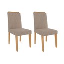 Ver imagem 1 de Cadeira Sala de Jantar Nicole Kit 2 Un Nature Linho Bege