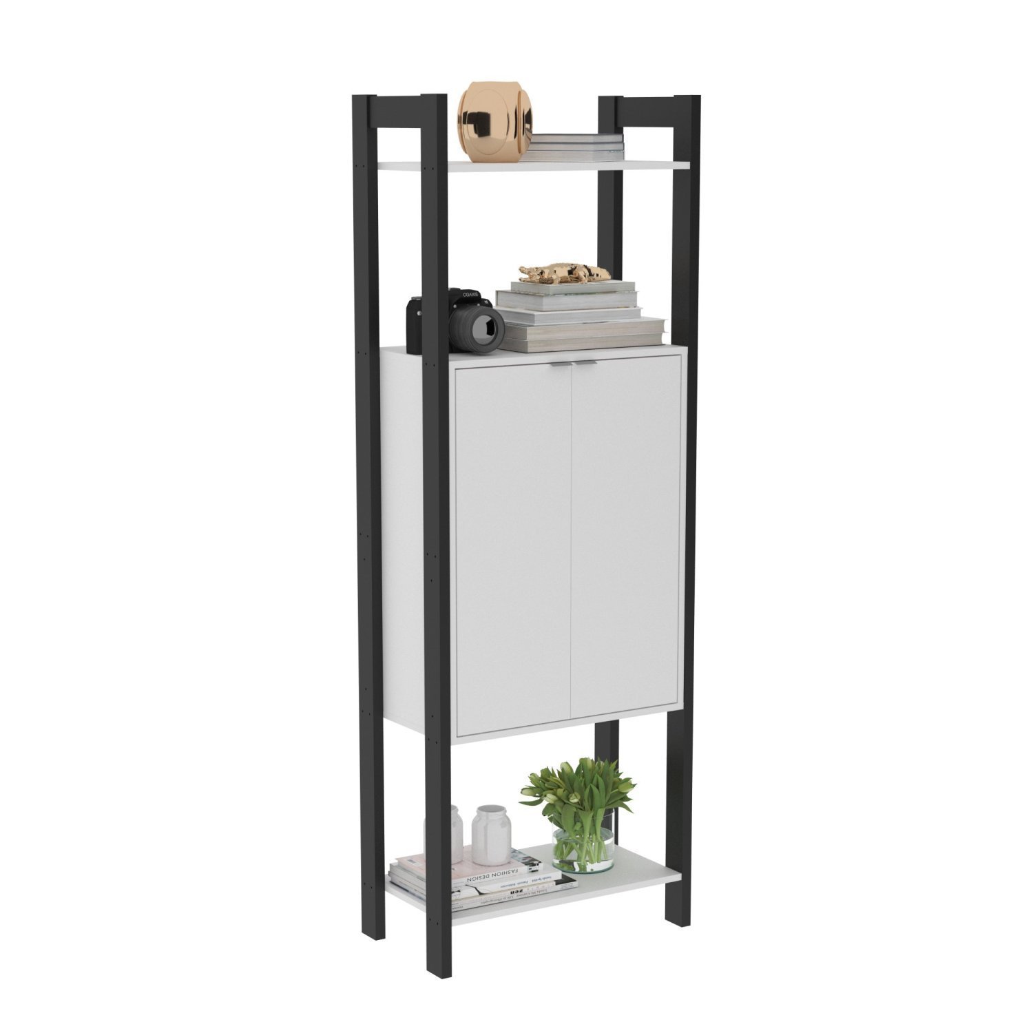 Estante para Livros 2 Portas Centro 185cmx65cm Haia Yescasa - 2