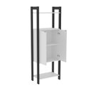 Ver imagem 6 de Estante de Livros 65CMX184,7cm 2 Portas Centro Haia Yescasa Branco/Preto