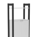 Ver imagem 4 de Estante de Livros 65CMX184,7cm 2 Portas Centro Haia Yescasa Branco/Preto