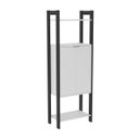 Ver imagem 5 de Estante de Livros 65CMX184,7cm 2 Portas Centro Haia Yescasa Branco/Preto