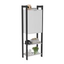Ver imagem 2 de Estante de Livros 65CMX184,7cm 2 Portas em Cima Haia Yescasa Branco/Preto