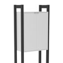 Ver imagem 4 de Estante de Livros 65CMX184,7cm 2 Portas em Cima Haia Yescasa Branco/Preto