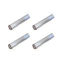 Ver imagem 1 de Kit Comedouro Para Aves Com 4 Peças Galvanizado 50 Cm - Cor: Branco