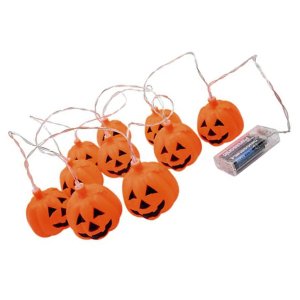 Cordao Led Abobora Hallowen Festa Dia Das Bruxas Decoraçao Assustadora Lampadas Iluminaçao Susto Ter