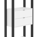 Ver imagem 4 de Estante de Livros 65CMX184,7cm 2 Gavetas Centro Haia Yescasa Branco/Preto