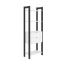 Ver imagem 5 de Estante de Livros 65CMX184,7cm 2 Gavetas Centro Haia Yescasa Branco/Preto