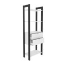 Ver imagem 6 de Estante de Livros 65CMX184,7cm 2 Gavetas Centro Haia Yescasa Branco/Preto