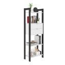 Ver imagem 2 de Estante de Livros 65CMX184,7cm 2 Gavetas em Cima Haia Yescasa Branco/Preto