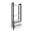Ver imagem 6 de Estante de Livros 65CMX184,7cm 2 Gavetas Embaixo Haia Yescasa Branco/Preto