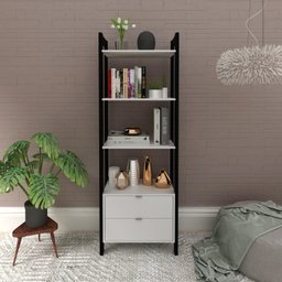 Estante para Livros 2 Gavetas Embaixo 1,85x0,65m Haia Yescasa - 1