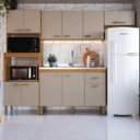 Ver imagem 1 de Cozinha Modulada Compacta Fidelitá Mariana 4 Peças 245cm 12 Portas 1 Gaveta sem Tampo