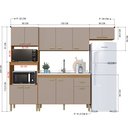 Ver imagem 4 de Cozinha Modulada Compacta Fidelitá Mariana 4 Peças 245cm 12 Portas 1 Gaveta sem Tampo