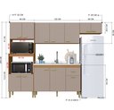 Ver imagem 4 de Cozinha Modulada Compacta Fidelitá Mariana 4 Peças 245cm 12 Portas 1 Gaveta sem Tampo