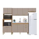 Ver imagem 3 de Cozinha Modulada Compacta Fidelitá Mariana 4 Peças 245cm 12 Portas 1 Gaveta sem Tampo