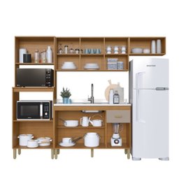 Cozinha Modulada Compacta Fidelitá Mariana 4 Peças 245cm 12 Portas 1 Gaveta sem Tampo - 2
