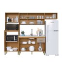 Ver imagem 2 de Cozinha Modulada Compacta Fidelitá Mariana 4 Peças 245cm 12 Portas 1 Gaveta sem Tampo