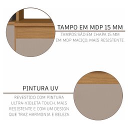 Cozinha Modulada Compacta Fidelitá Mariana 4 Peças 245cm 12 Portas 1 Gaveta sem Tampo - 6