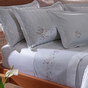 Jogo de Cama Casal 300 Fios Lázio Virginy - Linha K Estampado