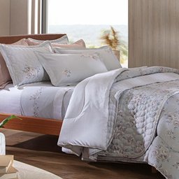 Jogo de Cama Casal 300 Fios Lázio Virginy - Linha K Estampado - 4