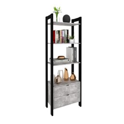 Estante para Livros 2 Gavetas Embaixo 1,85x0,65m Haia Yescasa - 2 Estante para Livros 2 Gavetas Embaixo 1,85x0,65m Haia Yescasa - 2