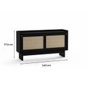 Ver imagem 2 de Buffet 1,40m 2 Portas e 1 Prateleira Carraro Atria Preto Viero Móveis