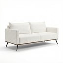 Ver imagem 1 de Sofá 2 Lugares Decorativo Atlas 1,60cm Pés Retro Linho Boucle 3199 - Vimont Moveis