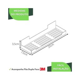 Porta Shampoo com Adesivo sem Furar Parede Inox F.elg - 8