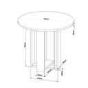 Ver imagem 4 de Conjunto Sala de Jantar Moderno Mesa Redonda 4 Lugares Bege Chiara Vênus Mel
