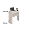 Escrivaninha/mesa para Notebook 1 Gaveta com Chave Andorinha Candian Branco - Jcm Movelaria - 4
