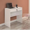 Ver imagem 1 de Escrivaninha/mesa para Notebook 1 Gaveta com Chave Andorinha Candian Branco - Jcm Movelaria