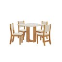 Ver imagem 2 de Conjunto Sala de Jantar Jady Mesa Quadrada com 4 Cadeiras Sol Bege/Mel/Blonde