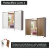 Guarda Roupa Casal 100% Mdf Madesa Royale 3 Portas de Correr com Pés - 3