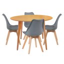 Ver imagem 7 de Jogo de Mesa Redonda para Cozinha ou Sala – Nina Saarinen com 4 Cadeiras Ergonômicas