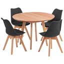Ver imagem 6 de Jogo de Mesa Redonda para Cozinha ou Sala – Nina Saarinen com 4 Cadeiras Ergonômicas