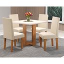 Ver imagem 1 de Conjunto Sala de Jantar Chiara Quadrada com 4 Cadeiras Vênus