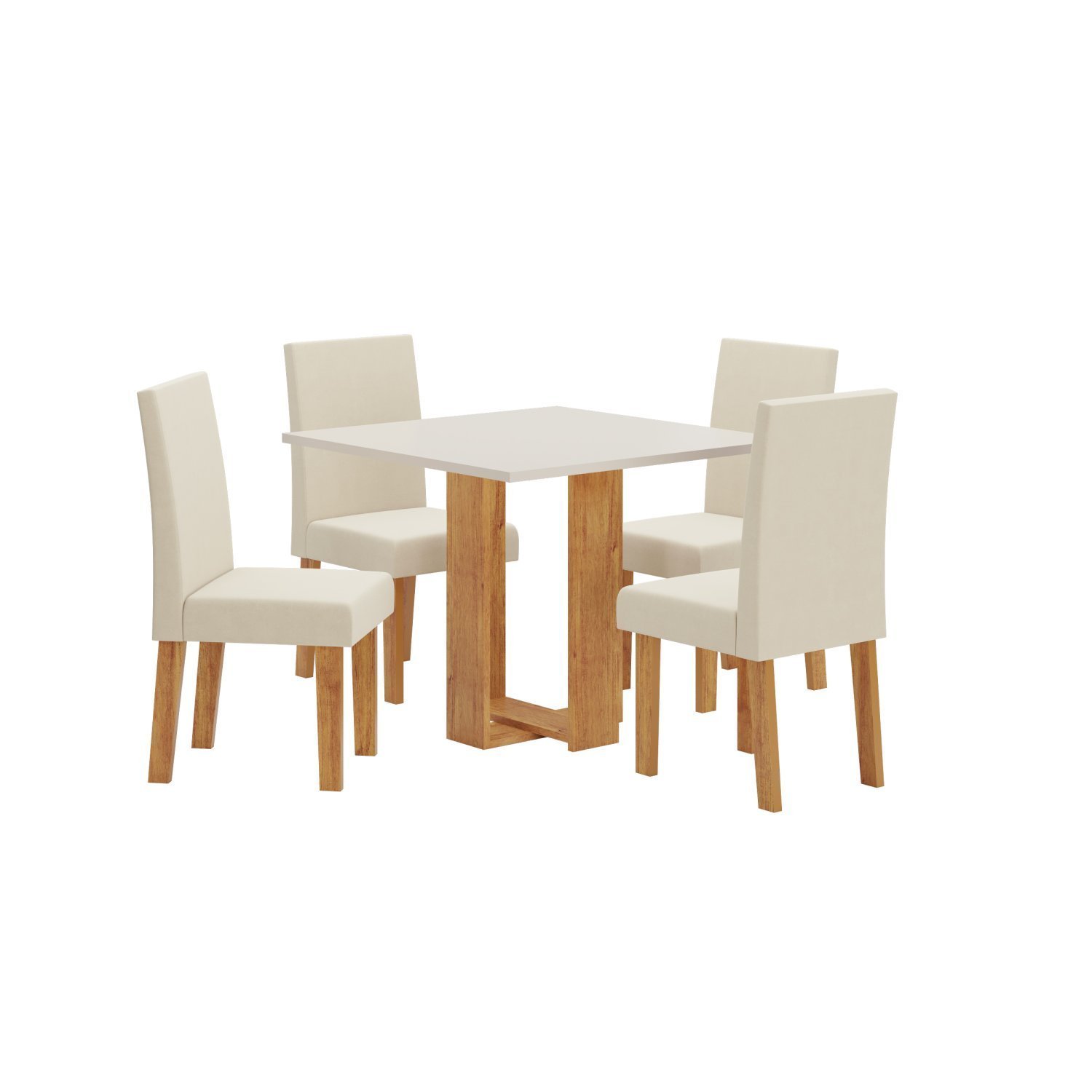 Conjunto Sala de Jantar Chiara Quadrada com 4 Cadeiras Vênus - 2