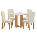 Ver imagem 2 de Conjunto Sala de Jantar Chiara Quadrada com 4 Cadeiras Vênus