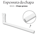Ver imagem 3 de 2 Suportes Mão Francesa 30cm Formato L Embutido para Prateleira Aço Alta Durabilidade Branco