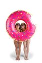 Ver imagem 1 de Boia Rosquinha Rosa 120cm Original Inflável Gigante