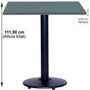 Ver imagem 3 de Mesa Bistrô Ferro Preto 111,50 Cm (alt) Disco Redondo Tampo Mdp Quadrado 60 Cm (larg) X 2,50 Cm (