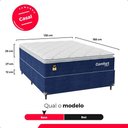 Ver imagem 4 de Cama Box Casal + Colchão Comfort Class Pillow Top 138x188 Azul/suede Azul