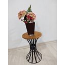 Ver imagem 6 de Banco cinta mesa de apoio ferro madeira de lei artesanato mineiro