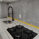 Ver imagem 6 de Kit 3 Cantoneira Metalizada Auto Colante Dourado Pvc 15mm Decoração de Móveis e Parede 15m