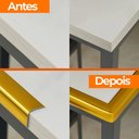 Ver mais imagens de Kit 3 Cantoneira Metalizada Auto Colante Dourado Pvc 15mm Decoração de Móveis e Parede 15m