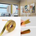 Ver imagem 7 de Kit 3 Cantoneira Metalizada Auto Colante Dourado Pvc 15mm Decoração de Móveis e Parede 15m